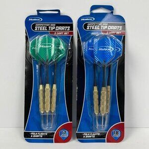 Halex Competition 1000 Steel Tip Darts: Green 17 grams & Blue 18 grams NEW